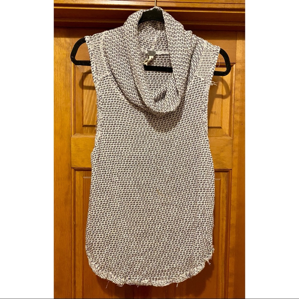 Free People Mock Neck Sweater Tank Top